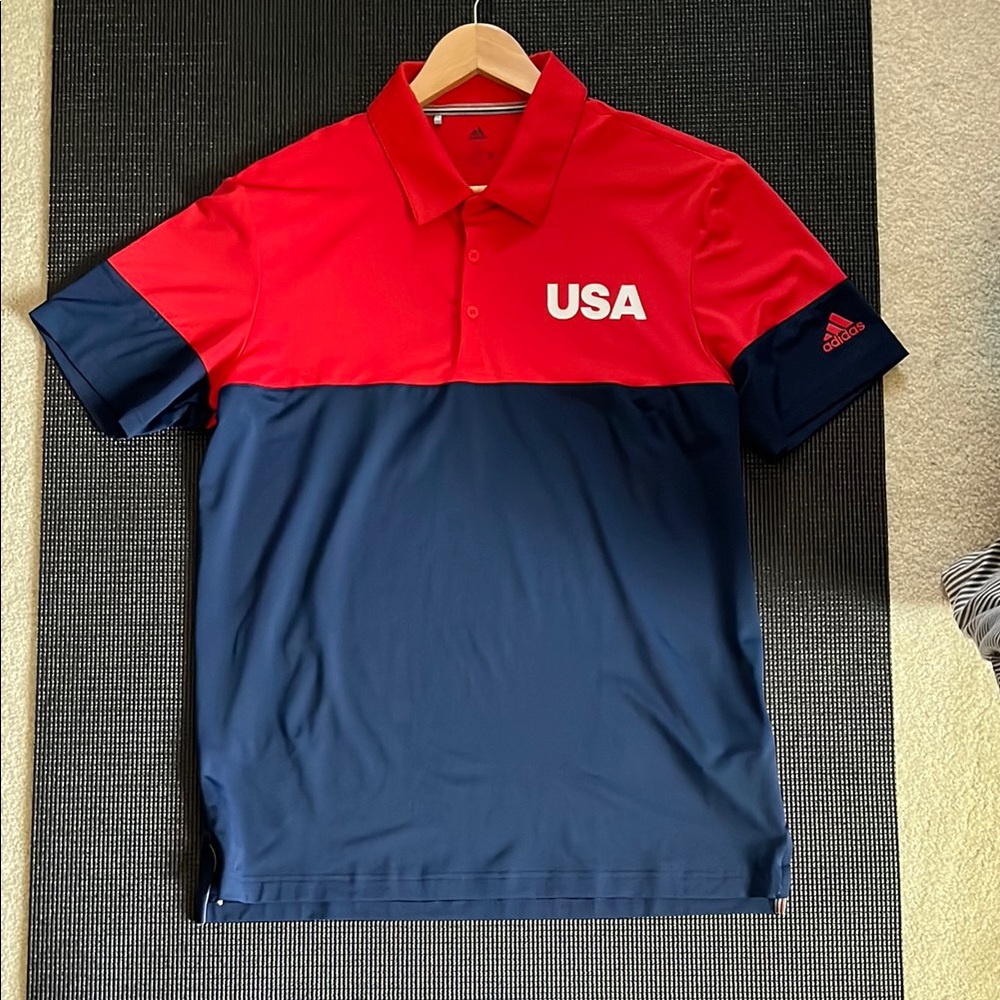 Adidas USA Performance Polo Shirt Size Medium
